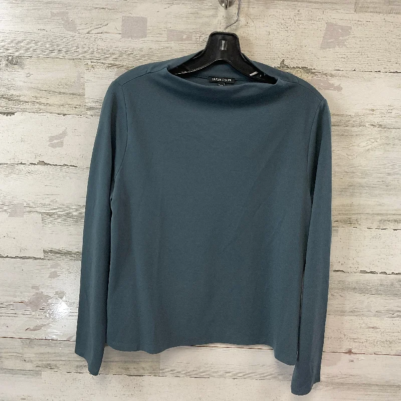 Top Long Sleeve By Eileen Fisher In Blue, Size: S