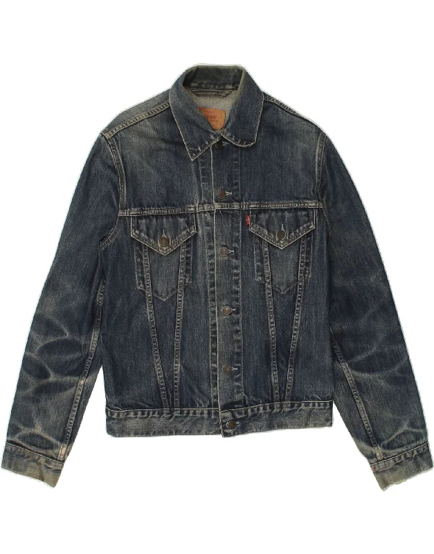 LEVI'S Womens Denim Jacket UK 14 Large Blue Cotton