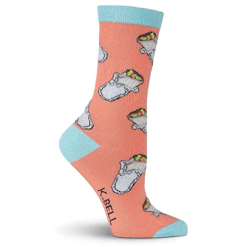 K. Bell Womens Burritos Crew Socks