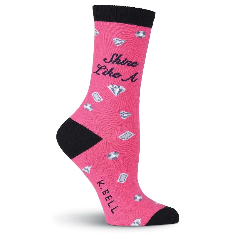 K. Bell Womens Diamonds Crew Socks