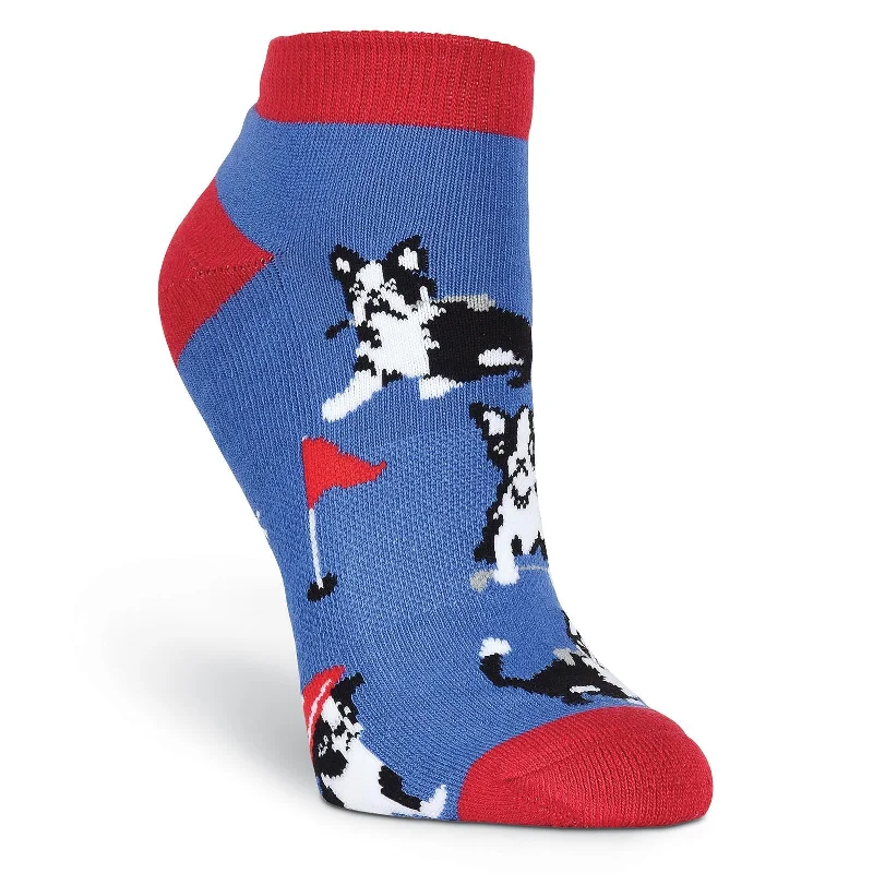 K. Bell Womens Golfing Dogs Ankle Socks