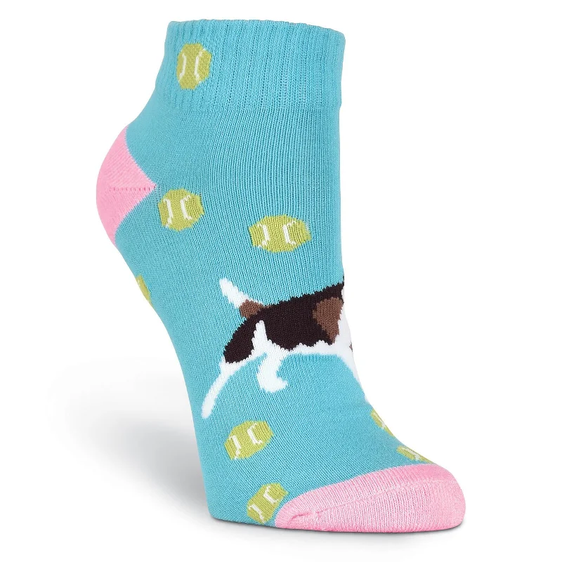 K. Bell Womens Tennis Dog Quarter Socks